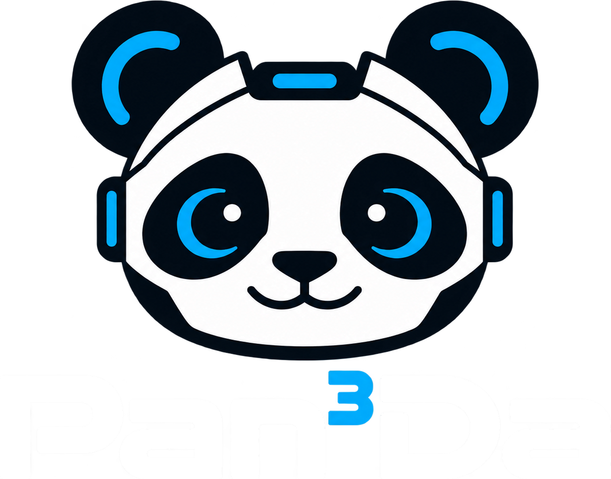 Pan³Da — logo z robotyczną pandą